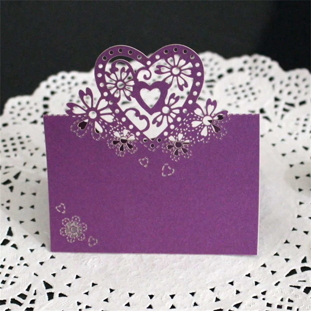 200pcs Wedding Party Love Heart Table Name Place Cards