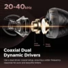 SoundPEATS Engine4 Hi-Res Bluetooth 5.3 Wireless Earbuds with LDAC, Coaxial Dual Dynamic Drivers for Stereo Sound, Total 43 Hrs 3