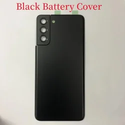 Premium High Quality Battery Back Cover | Durable Glass Rear Door Housing Case (S21Plus Black)