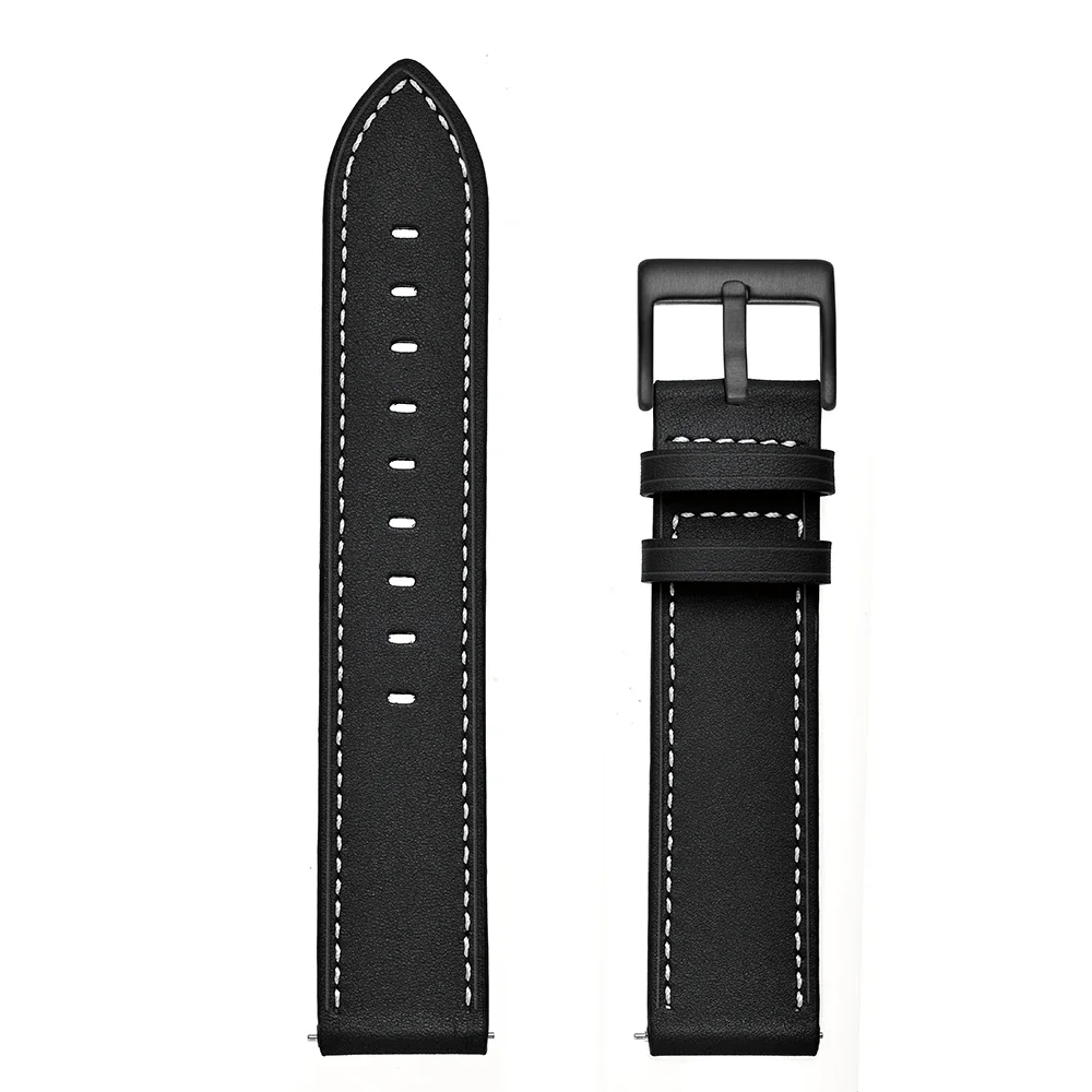 Elegant 22mm Leather Watch Strap Bracelet in Classic Brown