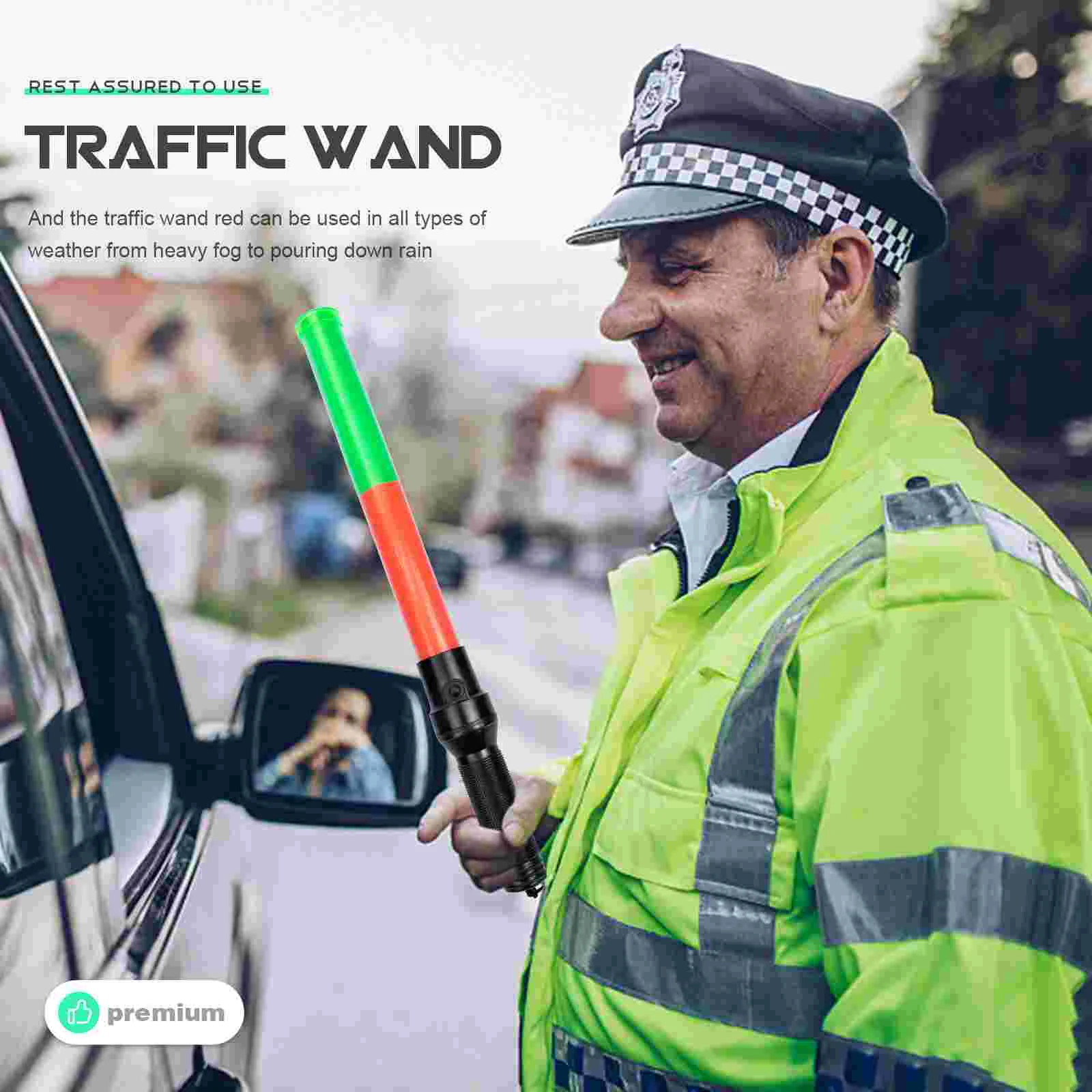 Traffic Multi-function Light Wand Portable Stick Major Bright Glow Convenient Abs Professional Handheld LED
