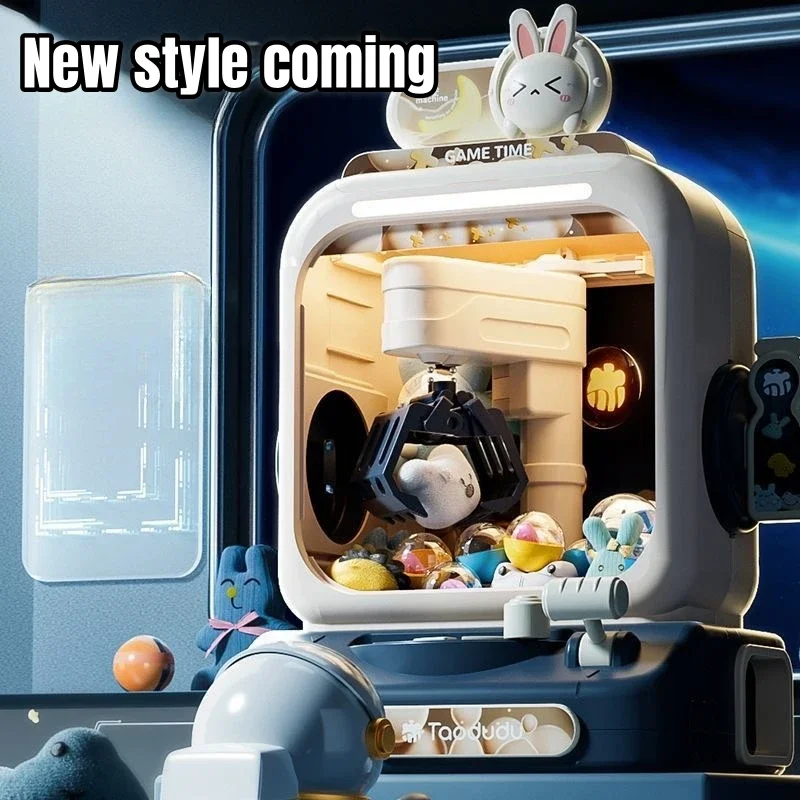 Claw Machine Toys Electronic Arcade Game Adjustable Catch Doll Machine Music Mini Vending Birthday Gift for Kids