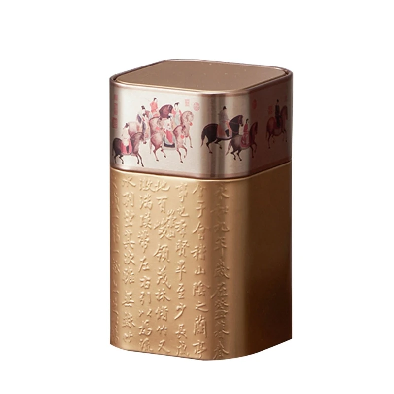 Portable Small Tea Packagings Box Mini Empty Tea Tin Can Vintage Tinplate Containers Seal Jar Moisture-Proof tea tin box,tea canister