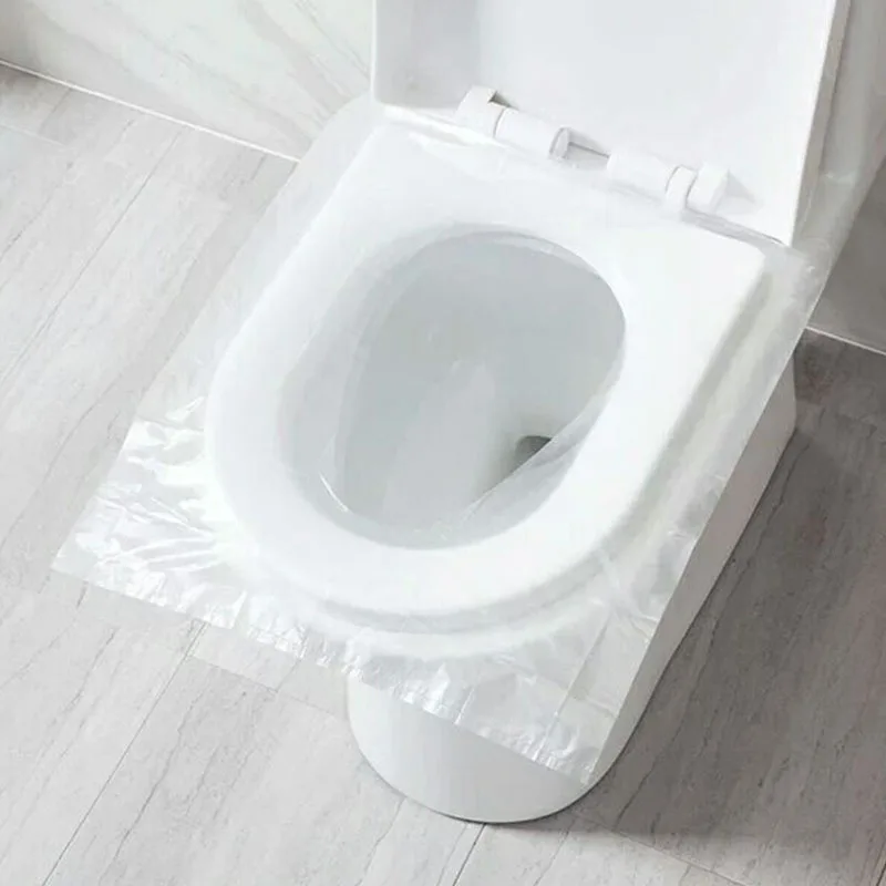 Toilet Seat Accessories Toilet Seat Cover 50 Pcs/Bag Travel Disposable Toilet Seat Covers Mat 100% Waterproof Accessories Set Paper Pad For Travel/Camping Bathroom
