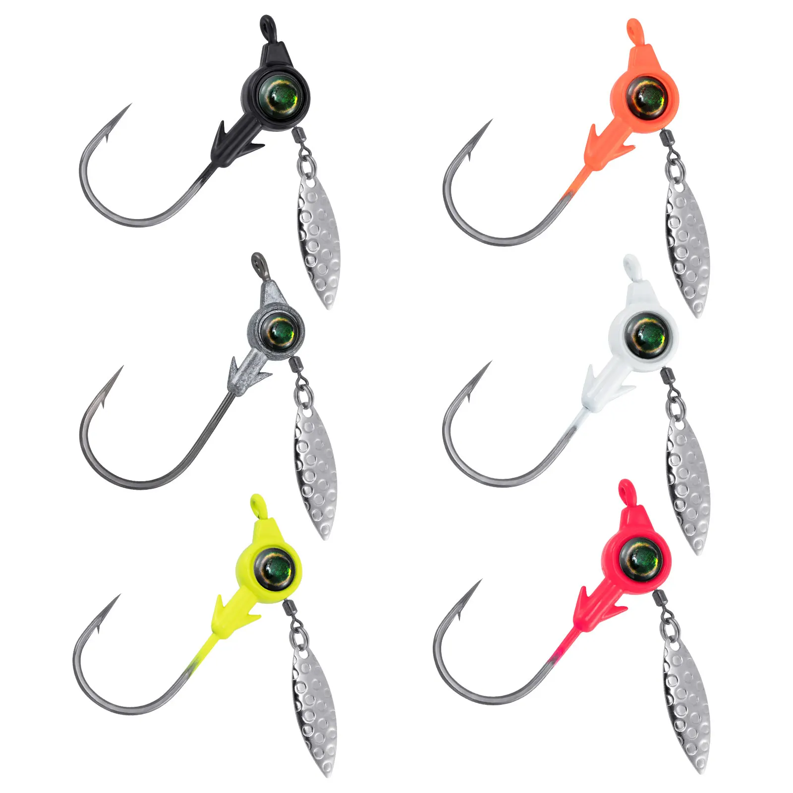 Fishing Jig Heads Set Assorted Size Fishing Jig Hooks Unpainted Ball Heads  Sharp Fishing Jigs Kit for Soft Plastic Bait Bass Trout Crappie Freshwater