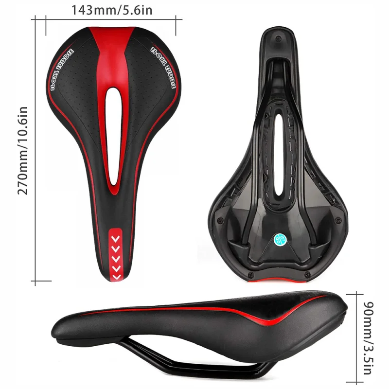 Selim MTB Bike Saddle Breathable Cushion Leather Surface Seat Mountain  Bicycle Shock Absorbing Cushion accessoires vtt homme - AliExpress