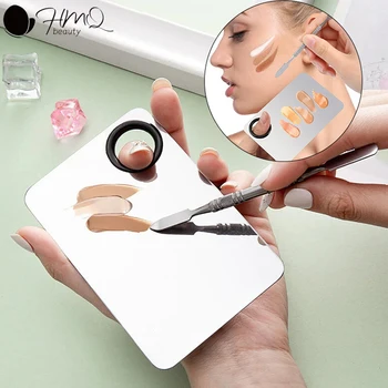 Kit di palette per miscelazione trucco Strumento professionale per miscelare ombretti con spatola Accessori per strumenti per trucco specializzati in acciaio inossidabile