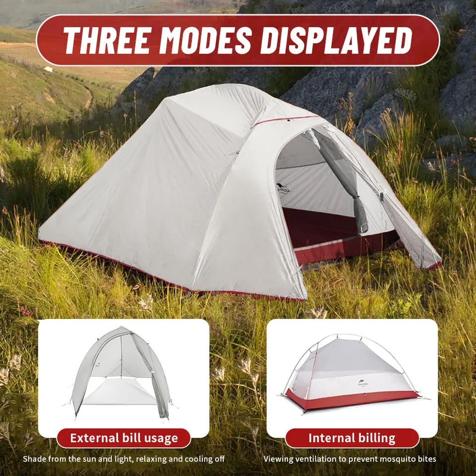 Naturehike アップグレードされたクラウドアップ 3 人用テント