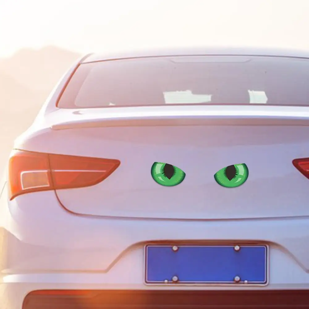 Car Safety Reflective Eyes Sticker 3D Long Lasting Car Decoration Funny Stickers Night Driving for Car Bike Helmet