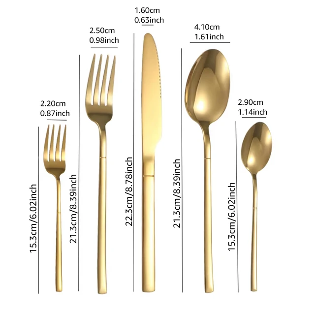30 pezzi set di stoviglie in oro posate in acciaio inossidabile coltello forchetta da tè cucchiaio da caffè posate lavabili in lavastoviglie stoviglie da cucina 6