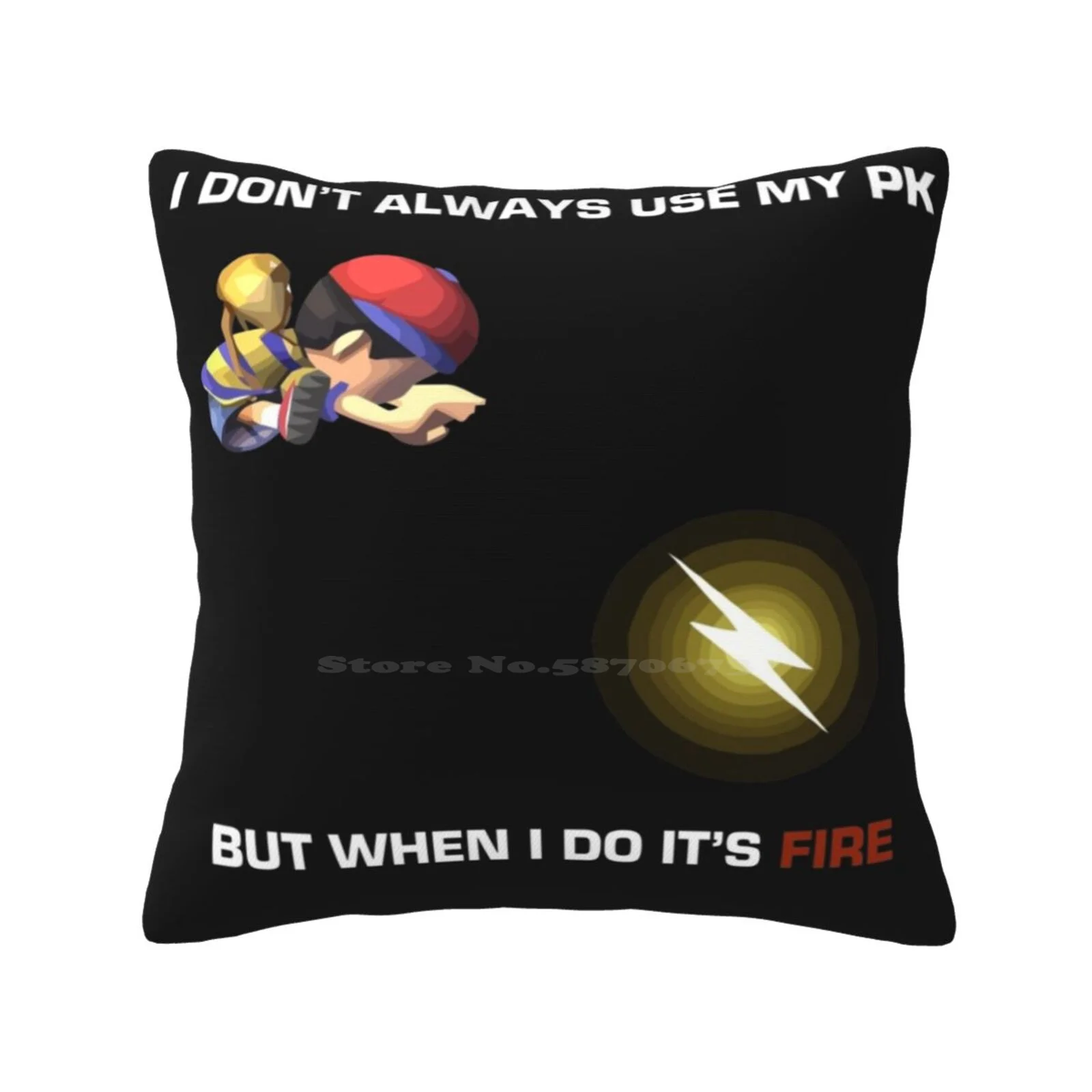 Pk Fire Pillow Cover Hug Federa Super Smash Bros Super Smash Brothers Earthbound Mother Ness Pk Fire Psi Fire Ssmb4 3Ds