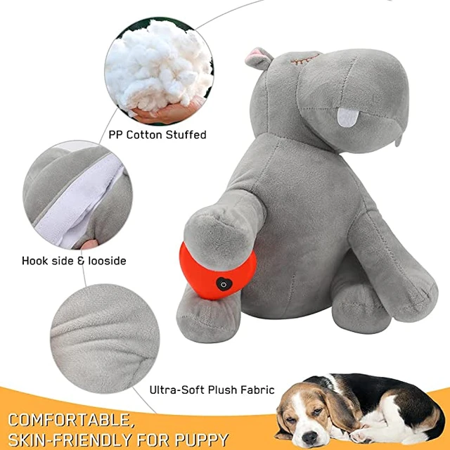 WEOK Puppy Heartbeat Toy, Dog Heartbeat Toy for Separation Anxiety Relief,  Puppy Toy with Heartbeat Stuffed Animal Anxiety Calming Behavioral Aid
