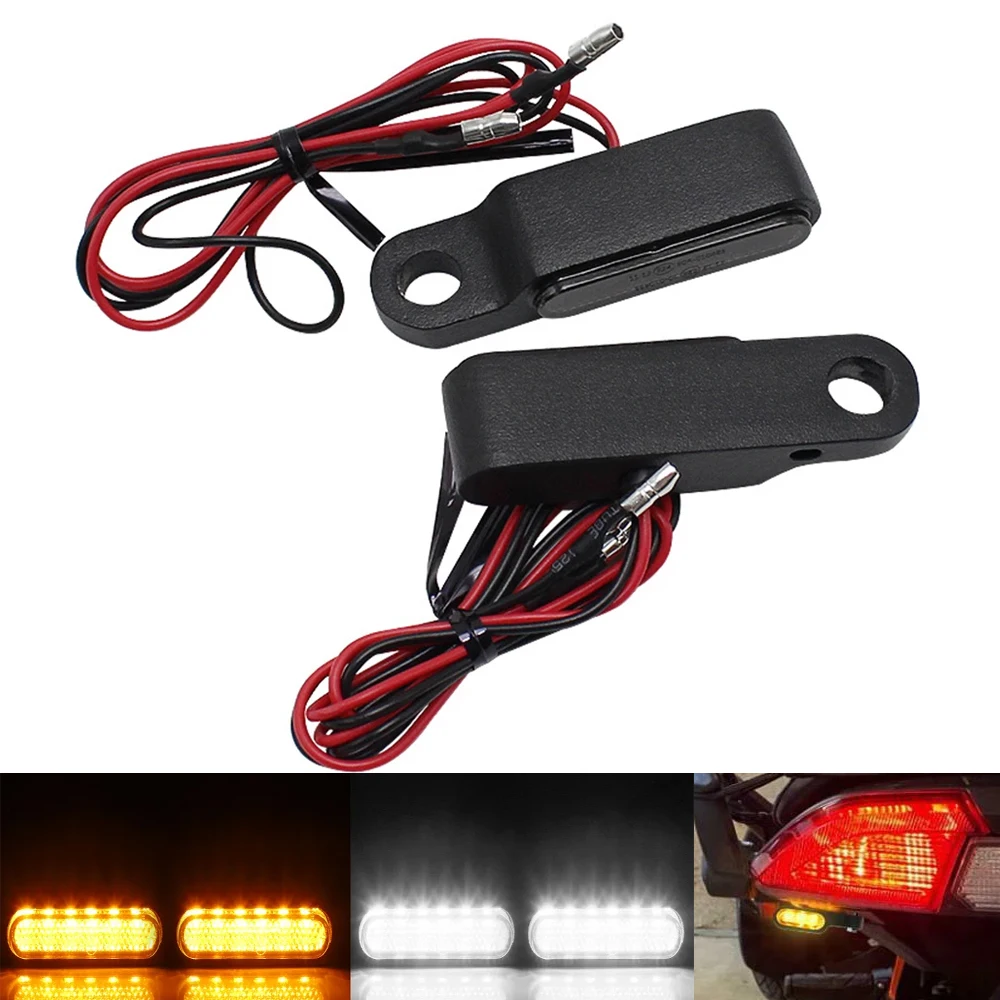 

2pcs Motorcycle Handlebar LED Turn Signals Mini Motorcycle Blinkers Front Running Light