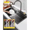Nordic Metal Kitchen Sinks for Bar Counter Smart Digital Display with Cup Washer Sinks Light Luxury Design Sink for Dining Room 2
