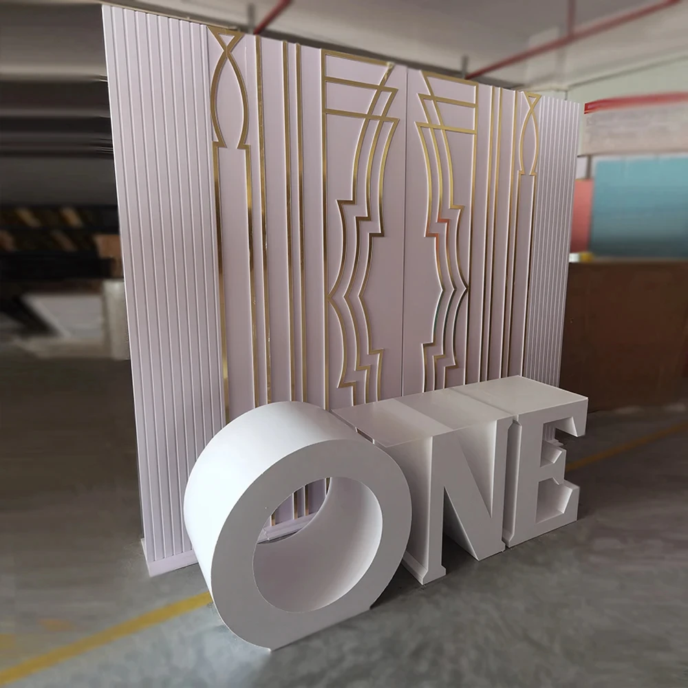 

Acrylic white one alphanumeric background wedding decorations