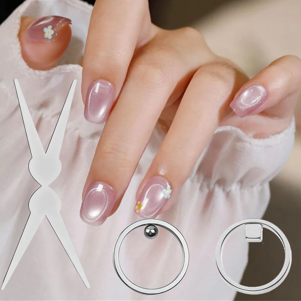 Circular Black Hole Cat Eye Magnet for DIY Nail Art with Gel Polish