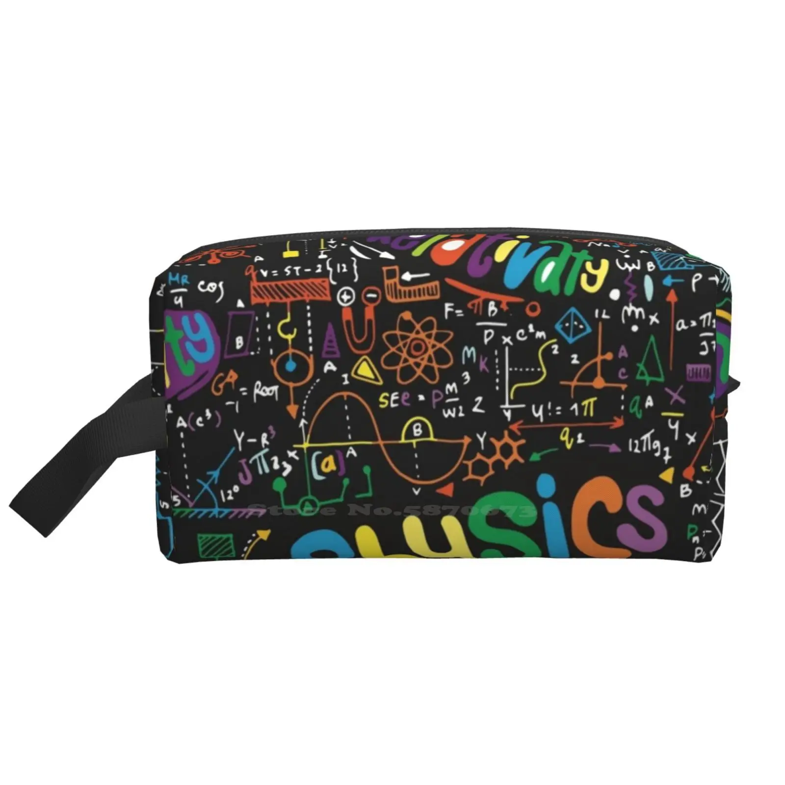 

Science Forever! Travel Storge Bag Digital Portable Zipper Pen Bags Science Formula Nerd Geek Research School Scientist Genes