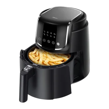 Midea Air Fryer Airfryer Friggitrice ad aria calda da 4 l, senza olio, 1500 W, 8 modalità di cottura preprogrammate, 35-200 °C, cottura, arrosto, grigliare, scongelare, allarme agitazione, timer da 60 1