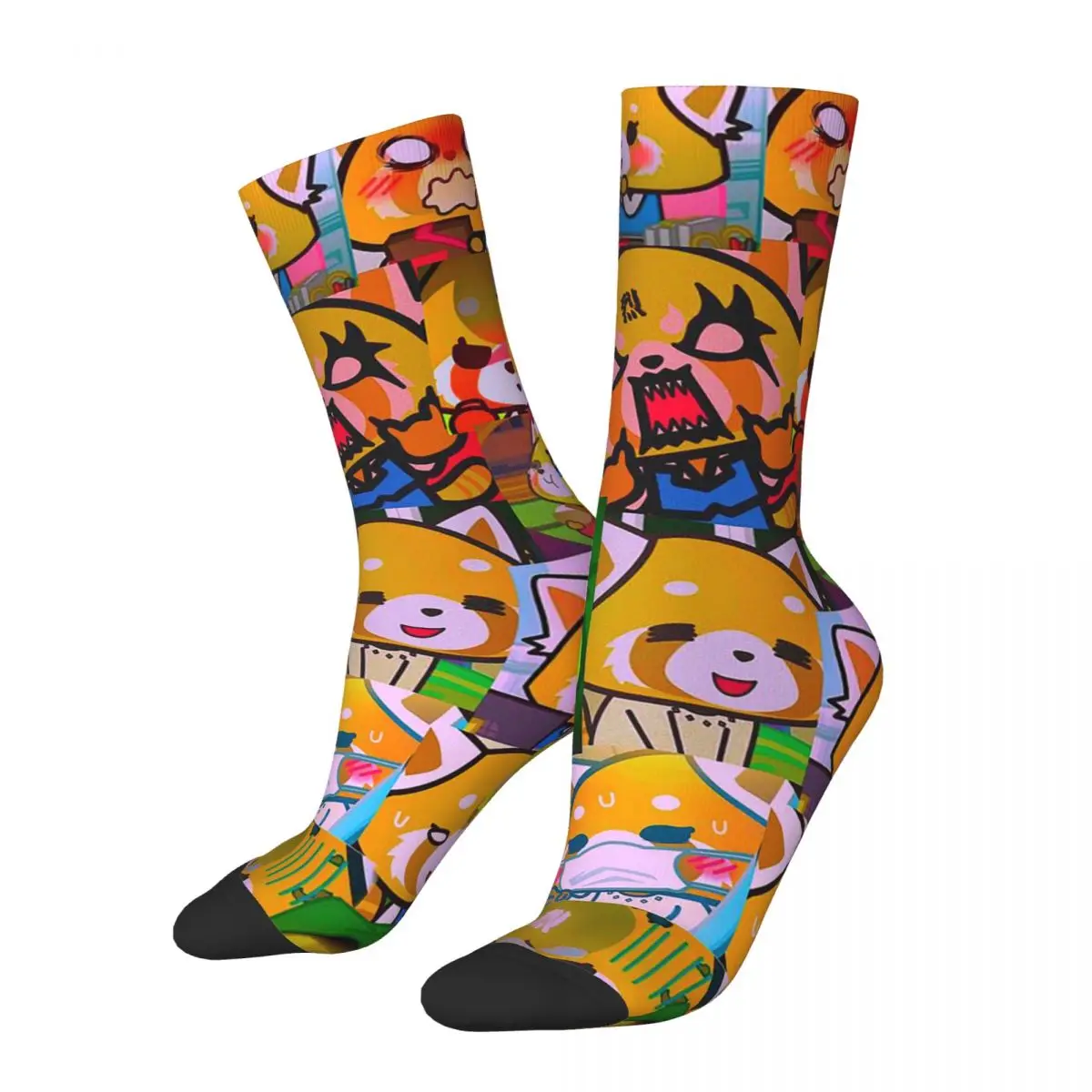 Aggregsuko Death Metal Karaoke Dk Socks Uomo Donna Casual Aggressivo Retsuko Socks Harajuku Estate Autunno Inverno Calzini Regali