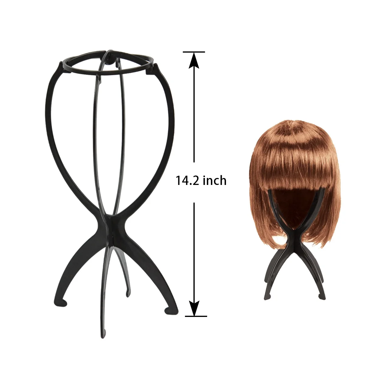 1 Pc Black Wig Stand for Wigs Wig Holder Portable Travel Dryer 14.2 Inch  Wig Head Stand for Short Wigs - AliExpress