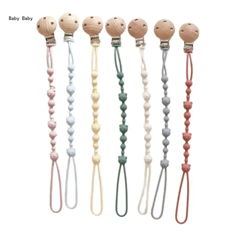 

Pacifier Clip Bear Teether Pacifier Straps Baby Clip Pacifier Holder Q81A