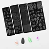 2023 Flower Leaves Nail Stamping Plates  6X12mm Leaf Floral Butterfly Line Printing Stencil Nail Stamp Templates Nail Art Tools 5