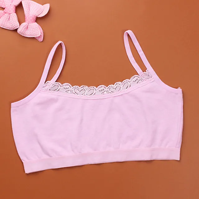 1/3Pcs Young Girls Lace Soft Cotton Underwear Puberty Teenage Training Bra Crop Top 8-14years Kids Underwear Lace Bra for Girls