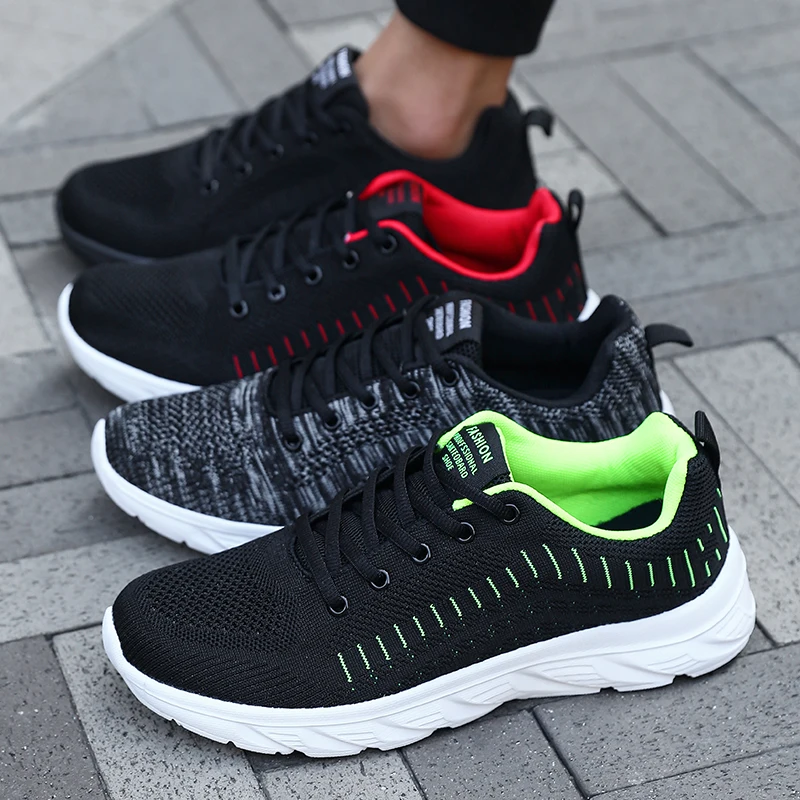 Men's Comfortable Outdoor Sneakers 2025 New Breathable Mesh Lightweight Non-Slip Soft Sole Walking Running Casual Sports Shoes