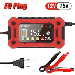 Smart 12V Multi - Function Battery Charger with Digital Touch Screen (EU Plug)
