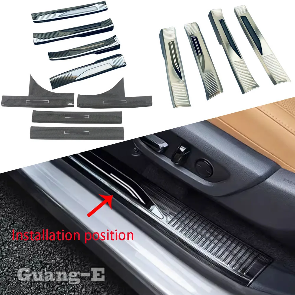 

For Lexus RX 350 350h 450h+ 500h 2022 2023 2024 Steel/ABS Inner Door Sill Scuff Plate Cover Trim Pedal Stick Strip Accessories