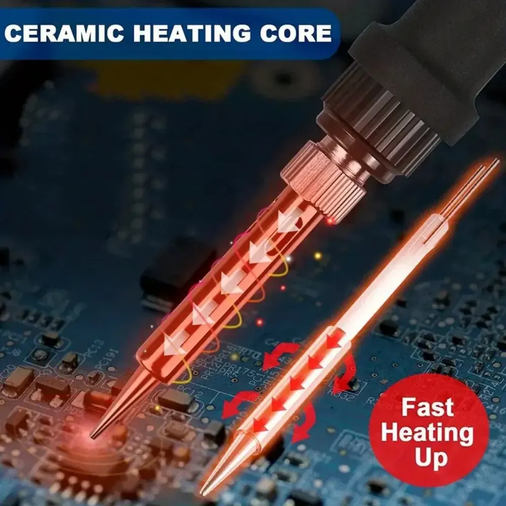 Electric Soldering Iron 60W Adjustable Temperature For Repairing