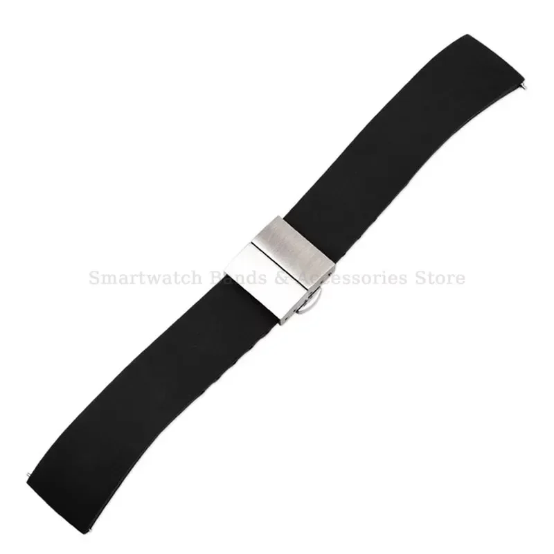 Quick Release Silicone Watch Strap with Butterfly Clasp Bracelet