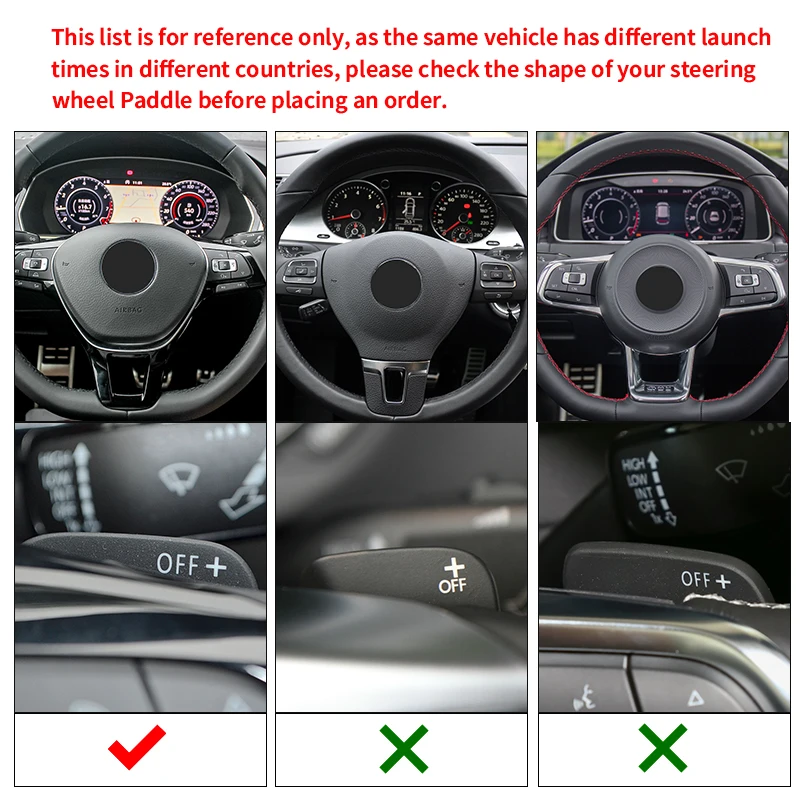 ABS Car Steering Wheel Shift Paddle Extension For VW Golf 8 MK8 R GTI R Line Tiguan Passat Atlas CC Accessories