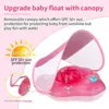 Baby Swimming Float With Canopy Inflatable Infant Ring Kids Pool Accessories Circle Bathing Summer Toys 2