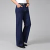 Mens Flared Jeans Boot Cut Leg Flared Male Designer Classic Denim Jeans High Waist Stretch Loose Flared Denim Jeans