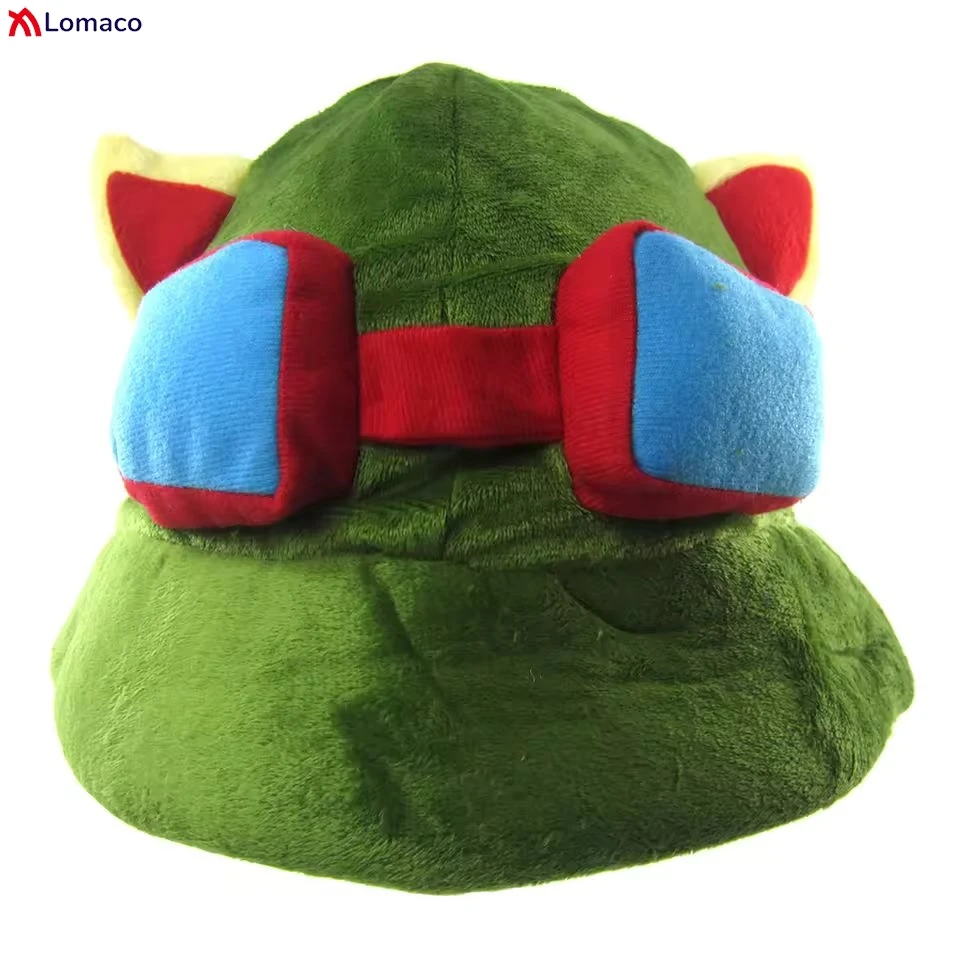 Swift Scout Teemo Cosplay Caps Army Green Cloche Hat Game LOL Cosplay Accessories Props