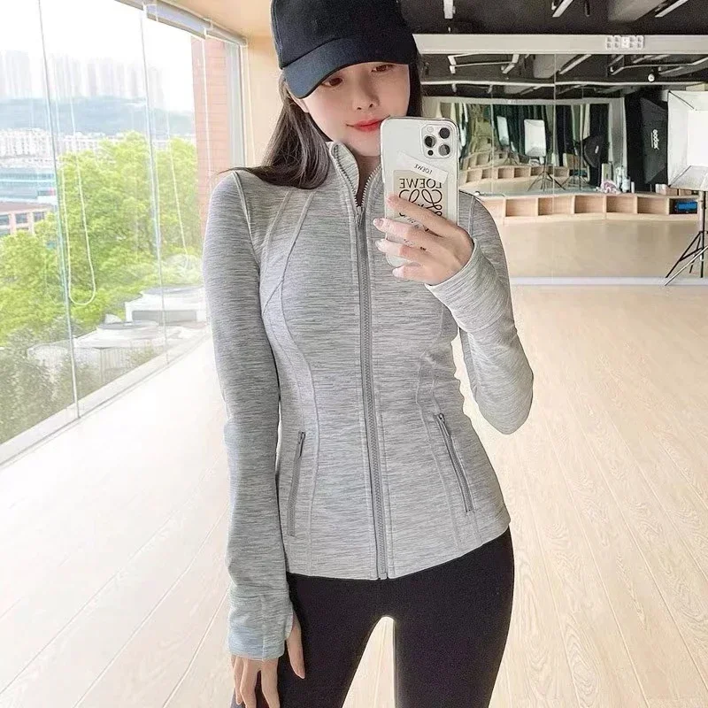 

Lulu-Женская куртка, модная весенне-осенняя облегающая тонкая спортивная одежда для тренировок, бега, тренажерного зала, йоги, кардиган, куртка, пальто