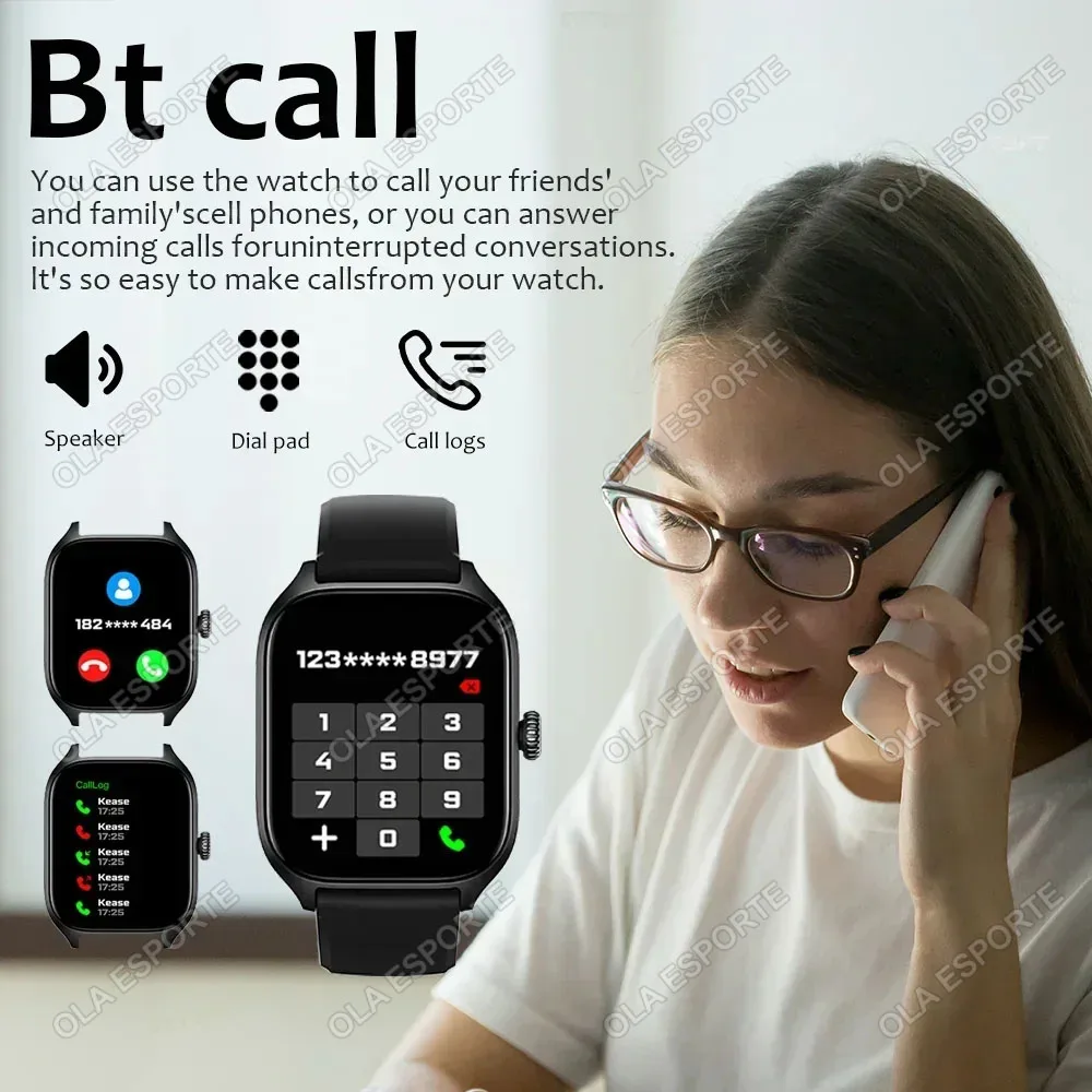 2026 New Men's Smart Watch Women's Gift 2.01inch HD Full Touch Screen Sports Fitness Watch Electronics Bluetooth Talk Smartwatch 3