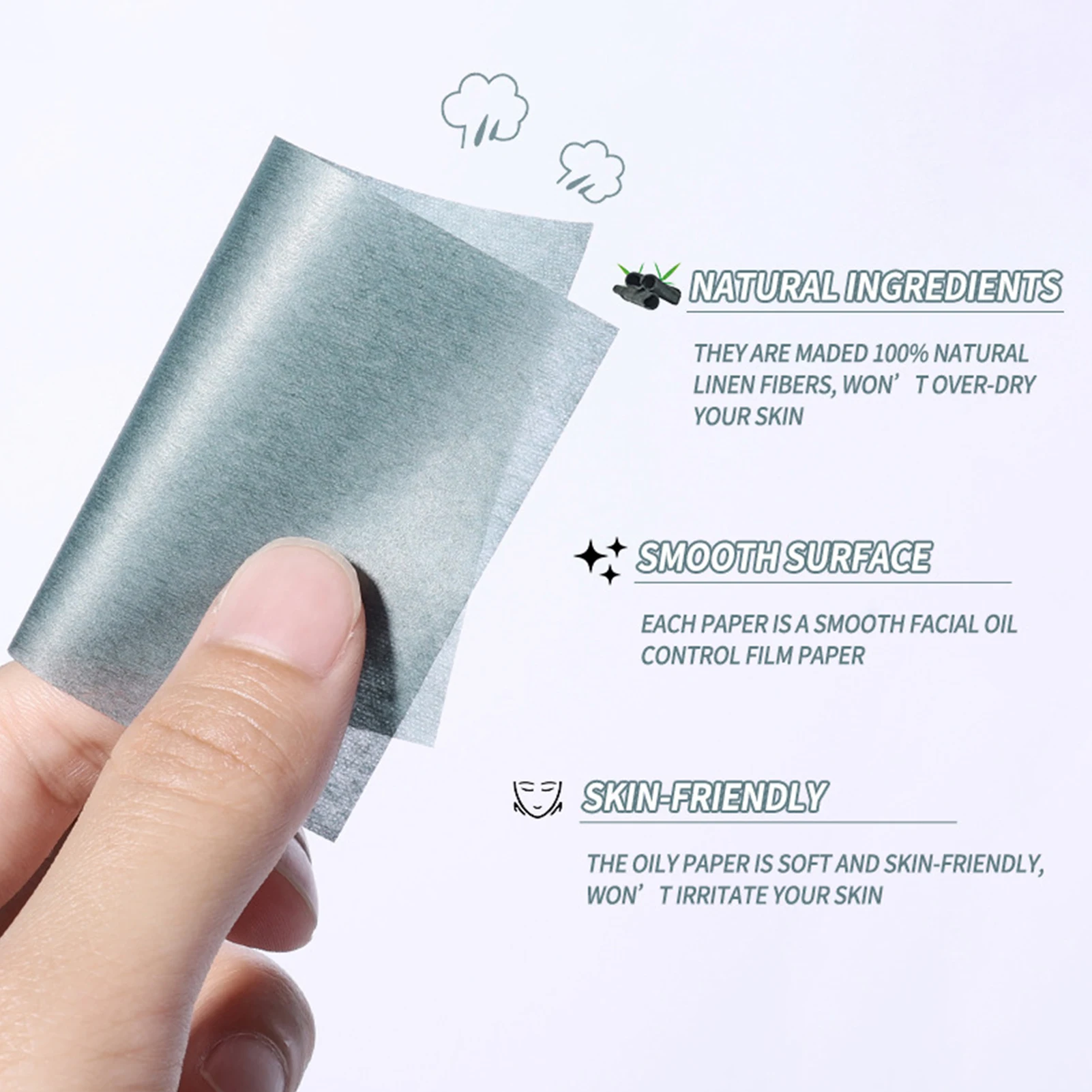 Oil Blotting Sheets Bamboo Charcoal Blotting Papers 100 Oil Control Film Papers For Face Oily Skin Care Supplies Easy To Grab