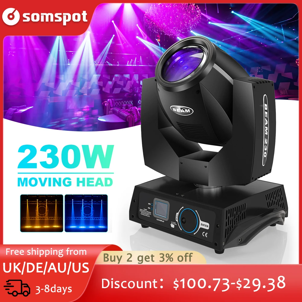 

LED RGBW Moving Head Light Stage Effect Lighting DMX512 Sound Activated DJ Disco KTV Wedding Holiday Bar Club Party Lamp