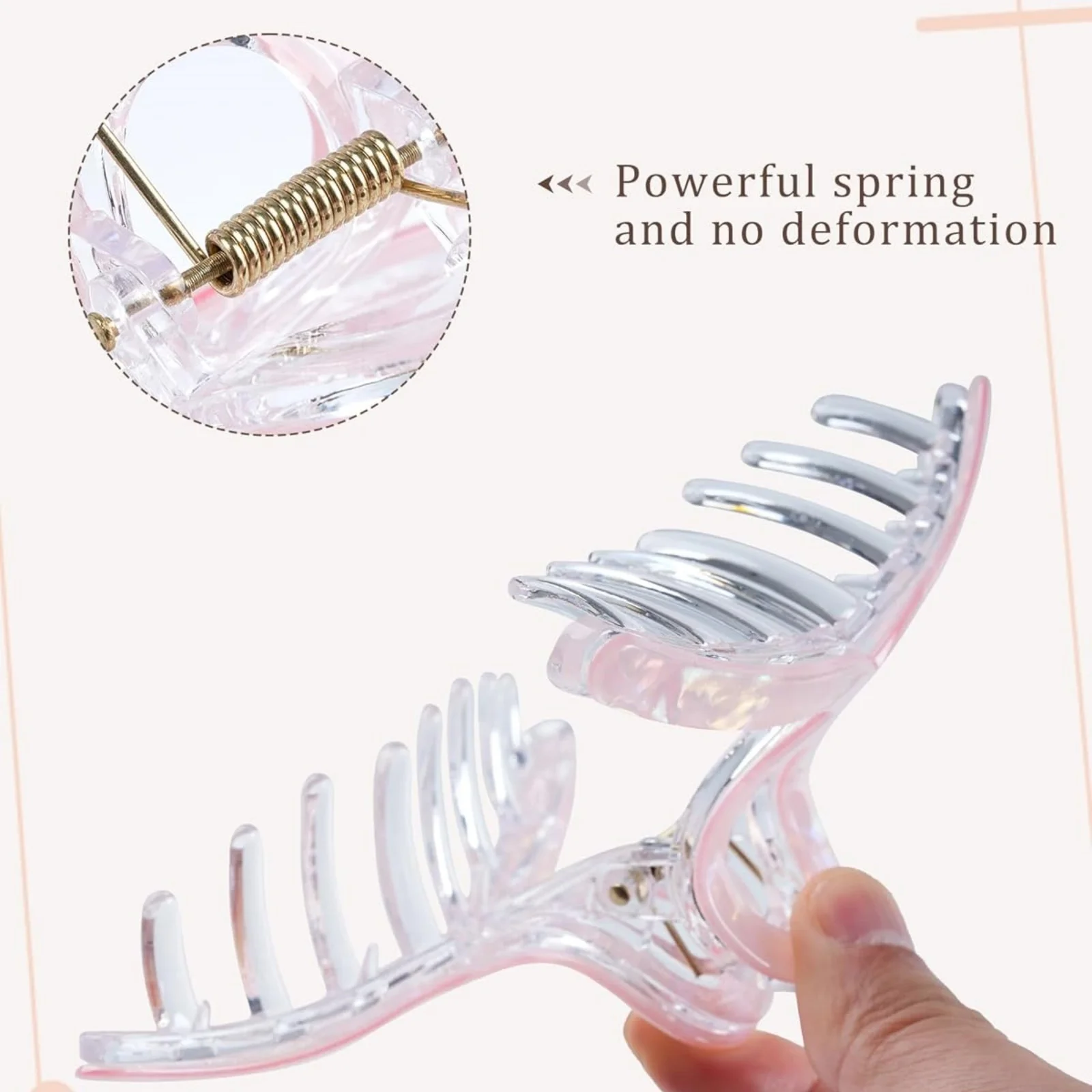 1PC Iridescent Ribbon - Shaped Hair Claws Set, 4 Pastel Colors, Stylish Hair Clamps for Women, Chic Updo Accessories