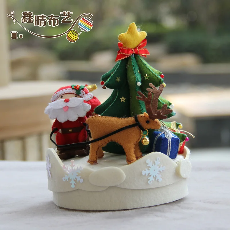 Trojan horse eight tone box Felt kit Non-woven cloth Craft DIY Sewing set Felt Handwork Material DIY needlework supplies
