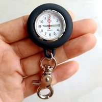 Simple Women Mens Students Nurse Doctor Keychains Hanging Carabiner Quartz Pocket Watches Clock