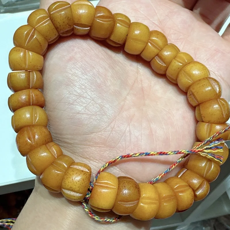 

Tibetan Style Ox Bone 14mm with Beads Tibet Ox Bone Personality Bracelet