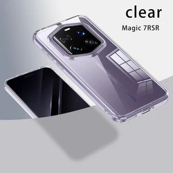 Transparent Shockproof Case with Soft TPU Frame and Matte Translucent Hard Back for Honor Magic7 RSR Porsche Design (Clear)