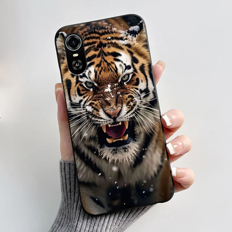 Matte Black Aesthetic Luxury Cute Pattern Soft Silicone Back Cover - Boys & Girls