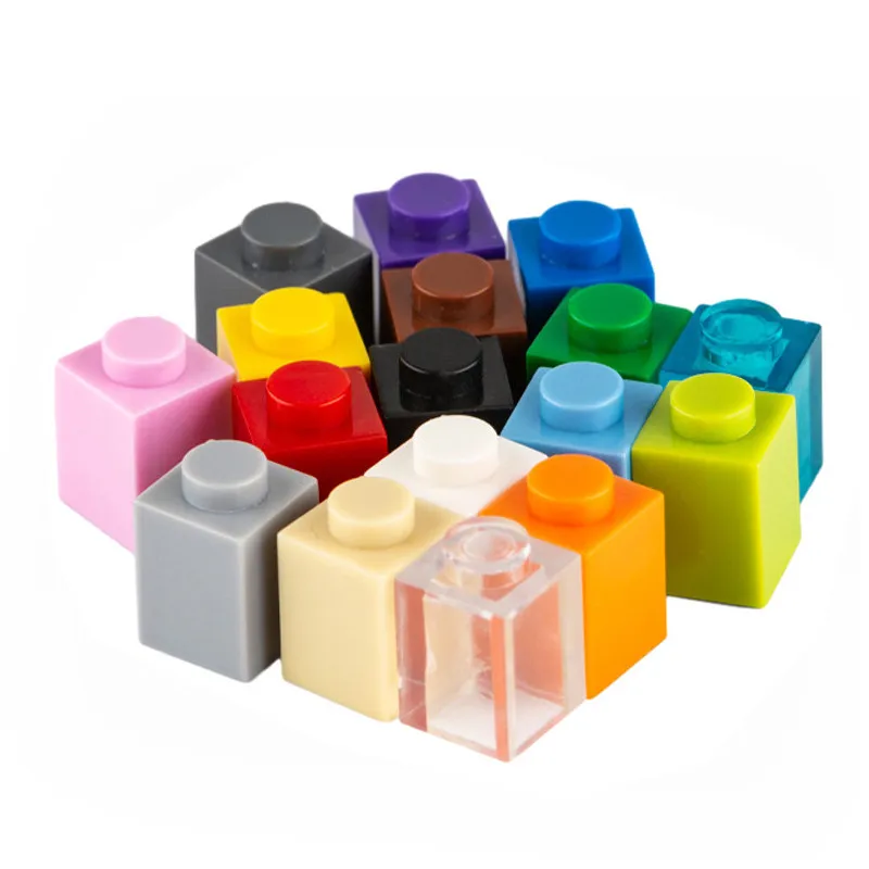 100 stücke MOC 1x1 Teile 3005 Ziegel Kompatibel Zahlen Bricks DIY Montage Bausteine Partikel Kind Puzzle Gehirn spielzeug Geschenk – Detail 9