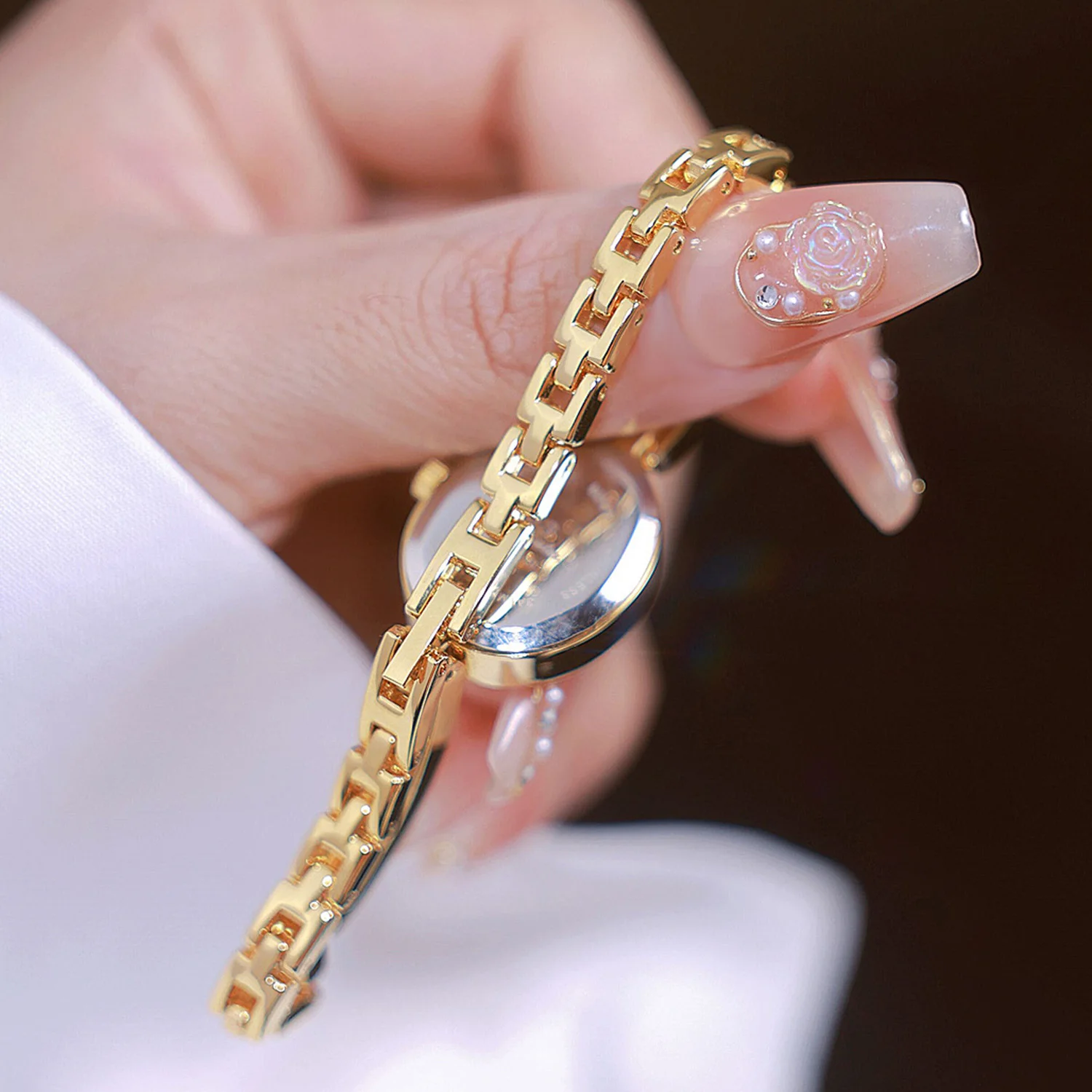 Luxury Women Watches High Quality Colorful Diamonds Dial Bracelet Ladies Watch Fashion Small Gold Quartz Wristwatches Gifts 4