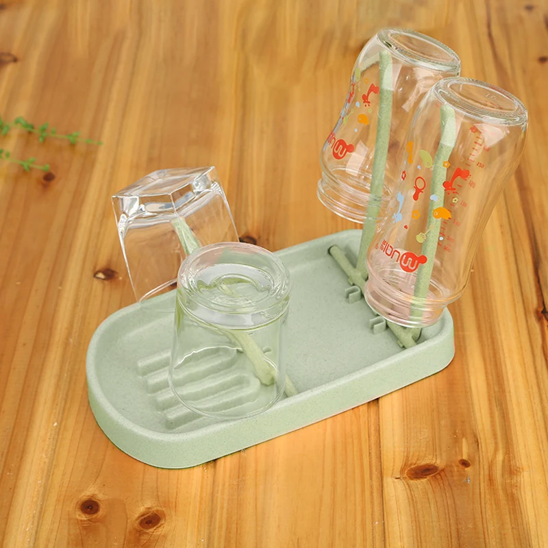 Wheat Straw Milk Bottle Drain Holder Cup Holder Baby Milk Bottle Nipple  Storage Holder Drain Basket - AliExpress