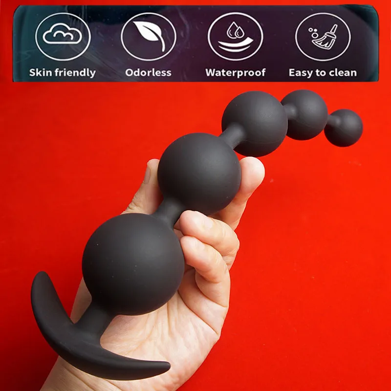 Anal Sex Toys Long Anal Beads Dilator Annals Training Silicone Anus Ass But Butt Plugs Prostate Massage